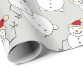 Jolly Snowman kerstinpakpapier Cadeaupapier (Rol Hoek)