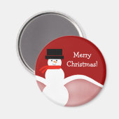 Jolly Snowman Magnet de Noël (Recto/Verso)