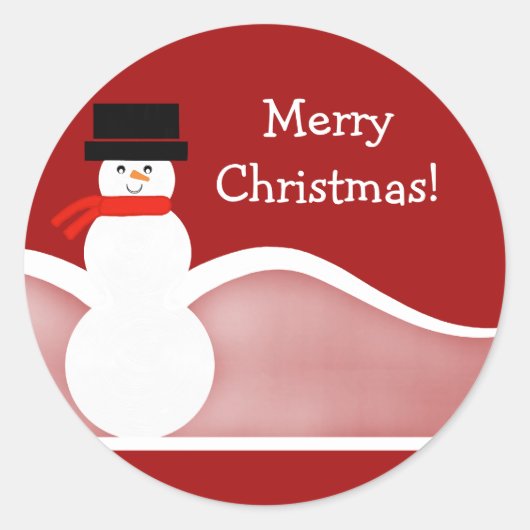 Jolly Snowman  Stickers (Voorkant)