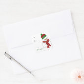 Jolly Snowman Vierkante Sticker (Envelop)