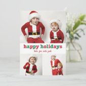 Jolly Stripes Joyeux Carte photo de vacances (Debout devant)