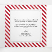 Jolly Stripes Noël Fête Triple Carte photo (Intérieur au milieu)