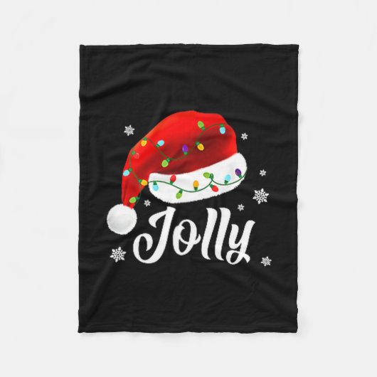 Jolly Subtle Minimal Christmas Funny Holiday Party Fleece Deken (Voorkant)