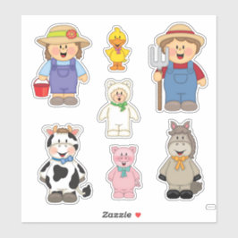 JollyKins Barnyard Buddies (set van 7) Sticker