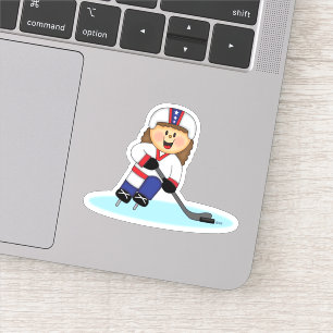 JollyKins Hockeymeisje Sticker