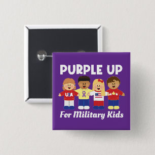 JollyKins Paars voor Militaire Gezinnen Vierkante Button 5,1 Cm