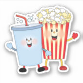 JollyKins Popcorn en Soda Pop Sticker (Voorkant)