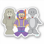 JollyKins Scuba Vrienden Sticker (Voorkant)