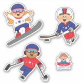 JollyKins Winter Paralympians  Sticker (Voorkant)