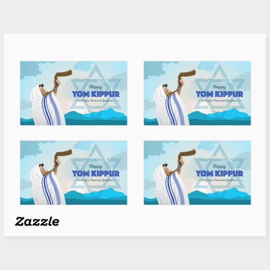 Jom Kipoer   Rechthoekige Sticker (Vel)