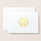 Jom Kippur Hebreeuws Engels Joods Folie Kaart (Met envelop)