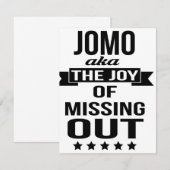 JOMO- La joie de ne pas avoir de cartes d'invitati (Devant / Derrière)