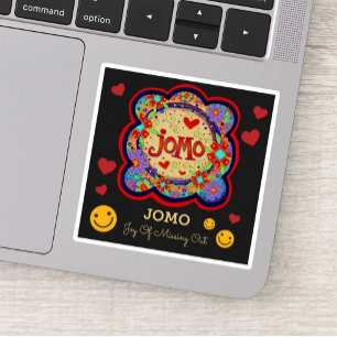 "JOMO"-Sticker voor inspiratie met Smileys Sticker