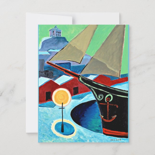 Jon-And - Schip in haven (Voorkant)