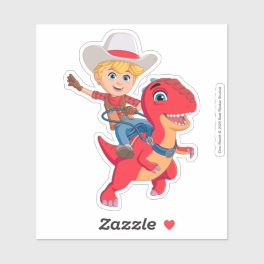 Jon en Blitz | Dino Ranch Sticker (Vel)