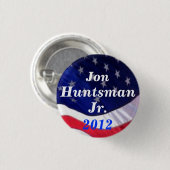 Jon Huntsman Jr 2012-toets Ronde Button 3,2 Cm (Voorkant /achterkant)