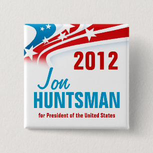 Jon Huntsman Vierkante Button 5,1 Cm