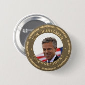 Jon Huntsman voor President Ronde Button 5,7 Cm (Voorkant /achterkant)