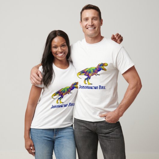 Jon osaurus Funny Running T Rex Dinosaur Art T-shirt (Unisex)