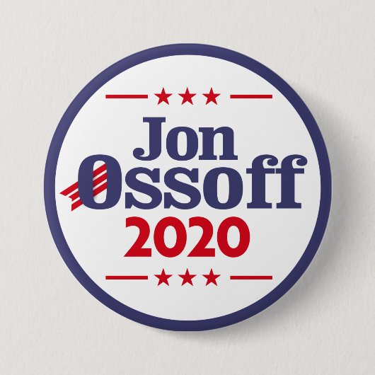 Jon Ossoff 2020 Ronde Button 7,6 Cm (Voorkant)