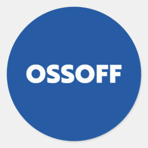 Jon Ossoff Georgia Senate runt blauw wit Ronde Sticker