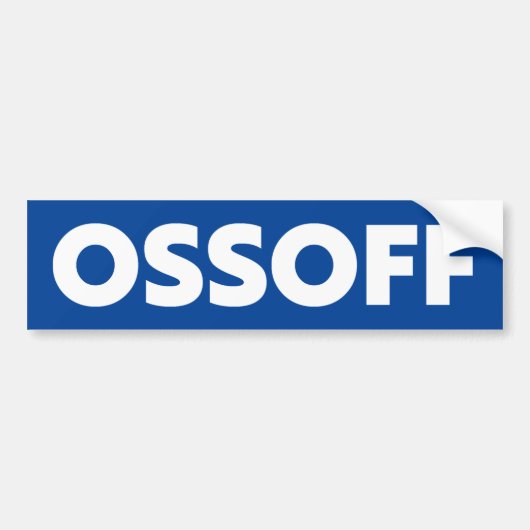 Jon Ossoff Georgia Senate runt blauwe witbumper Bumpersticker (Voorkant)