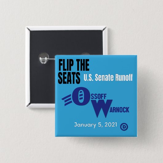 Jon Ossoff & Rev. Raphael Warnock Vierkante Button 5,1 Cm (Voorkant /achterkant)