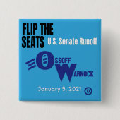 Jon Ossoff & Rev. Raphael Warnock Vierkante Button 5,1 Cm (Voorkant)