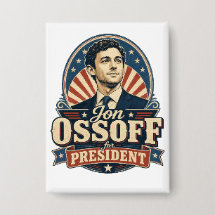 Jon Ossoff Voor President Politiek Button