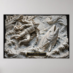 Jona en de Walvis — Renaissance Marmer Poster