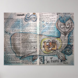 Jonah 2:2 - "Hij hoorde me" Poster