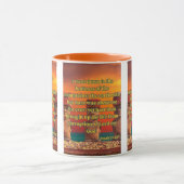 Jonah 2:6 KJV Bijbel Verse Pic Two-Tone Mok (Midden)