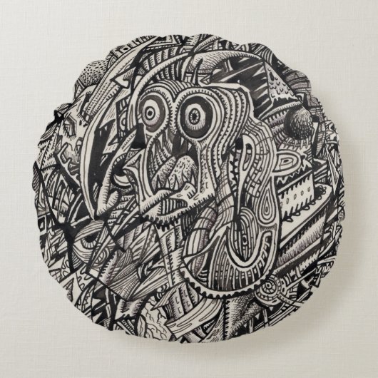 Jonah Complex Rond Kussen (Voorkant)