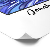 Jonah en de Big Fish Print-Gepersonaliseerd Poster (Hoek)