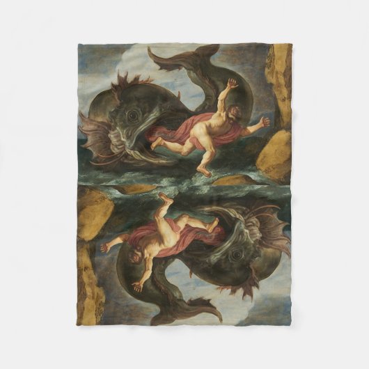 Jonah en de walvis fleece deken (Voorkant)