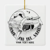 Jonah en de walvis keramisch ornament (Achterkant)