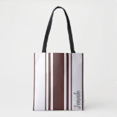 Jonah Minimalist Stripes Monogram Draagtas (Voorkant)
