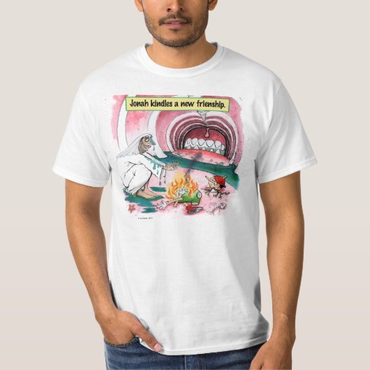 Jonah Pinocchio Whale Biblical Tee Shirt (Voorkant)