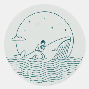 Jonas et la baleine Autocollant