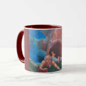 Jonas et tasse d'intérieur de rouge foncé (Devant gauche)