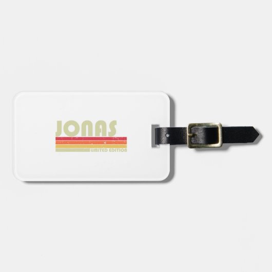 JONAS Gift Name Personalized Funny Retro  B Bagagelabel (Voorkant horizontaal)