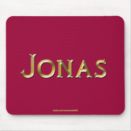 JONAS Naam-merk Gepersonaliseerde Gift Mousepad Muismat