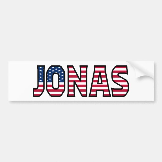 Jonas Name Vorname USA Aufkleber Sticker Auto (Voorkant)