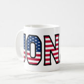 Jonas Name Vorname USA styled Tasse Kaffeetasse (Devant gauche)
