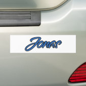 Jonas Nom autocollant Stickers Autocollant (En voiture)