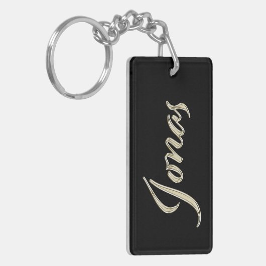 Jonas Nom Whitegold Porte-clés (Devant gauche)