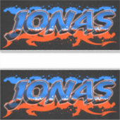 Jonas prénom Nom Autocollant Stickers (Devant)