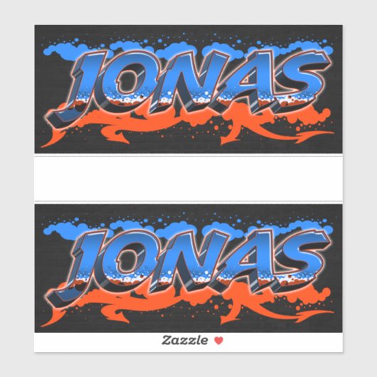 Jonas prénom Nom Autocollant Stickers (Feuille)
