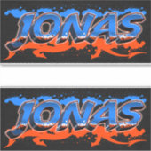 Jonas Prénom Nom Graffiti Autocollant Autocollant (Devant)