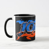 Jonas prénom nom graffiti bleu orange tasse (Gauche)